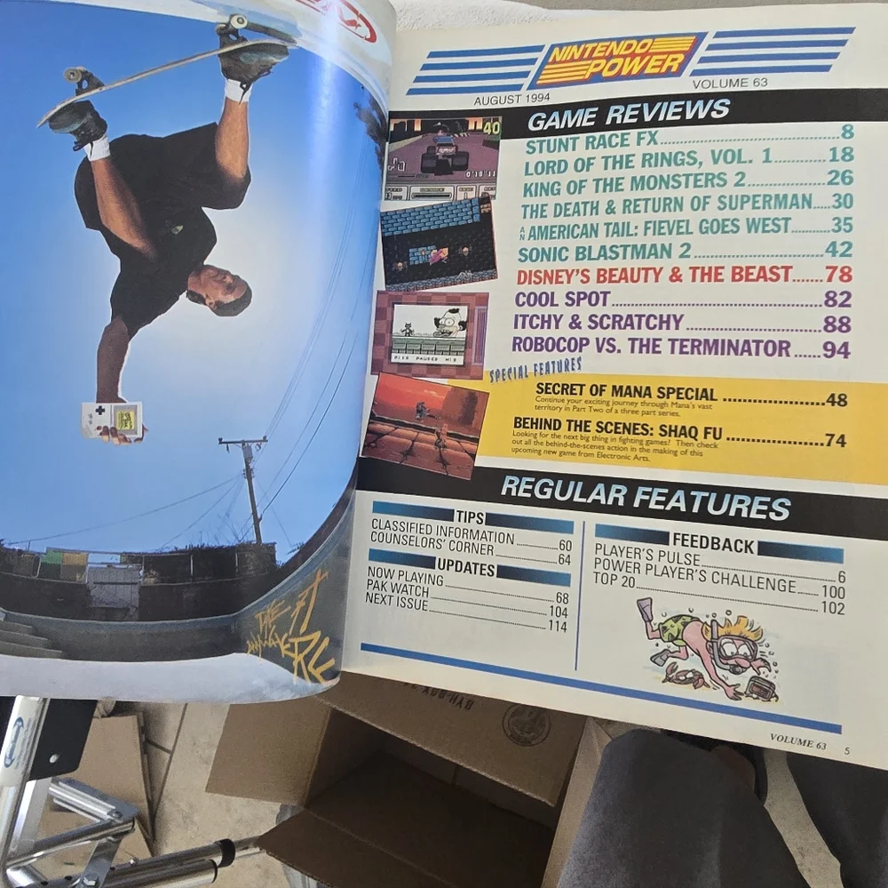Nintendo Power Magazine Cover — Green, Blue, Yellow, Red